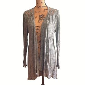 Miami Women Boho Chic Soft Grunge Festival Hippie Cardigan‎ Sweater Green Medium